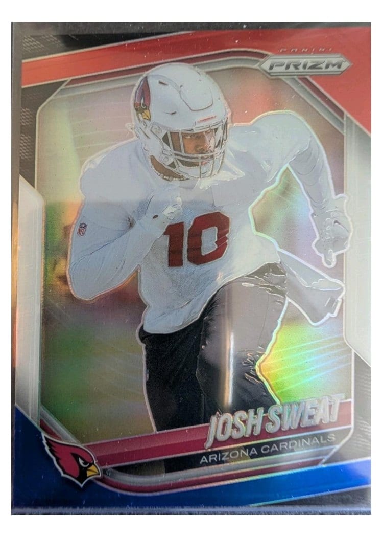 2025 Panini Prizm Base Set Josh Sweat Red White Blue #4 card