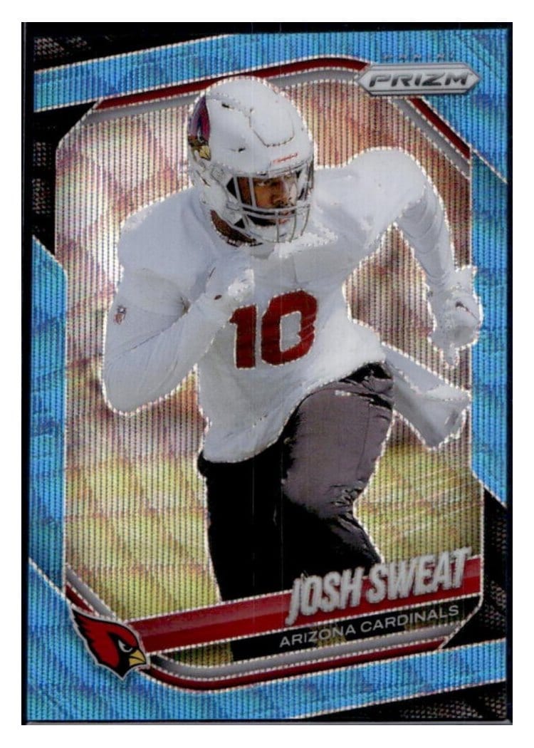 2025 Panini Prizm Base Set Josh Sweat Blue Wave #4 card