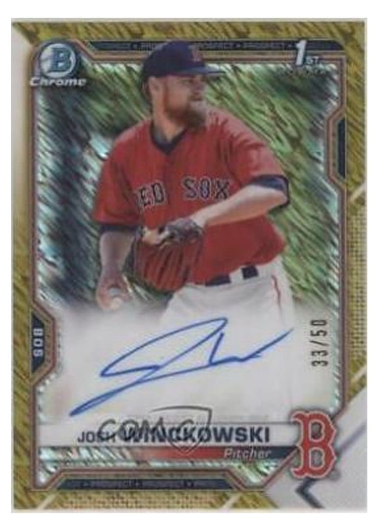 2021 Bowman Chrome Prospect Autographs Josh Winckowski #CPA-JWI card