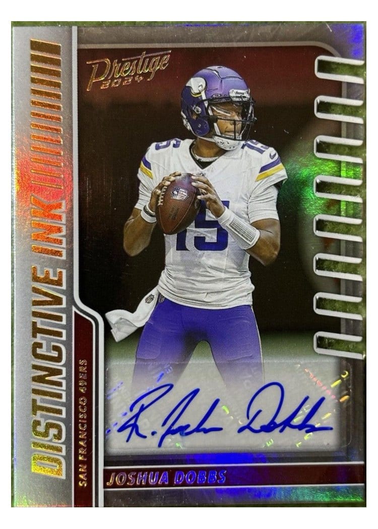 2024 Panini Prestige Distinctive Ink Joshua Dobbs #DI-JDS card