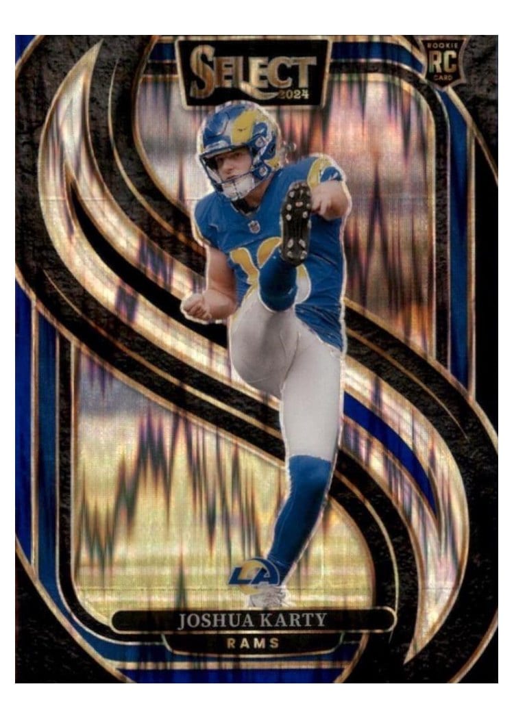 2024 Panini Select Base Set Joshua Karty Black Blue Prizm Shock #164 card