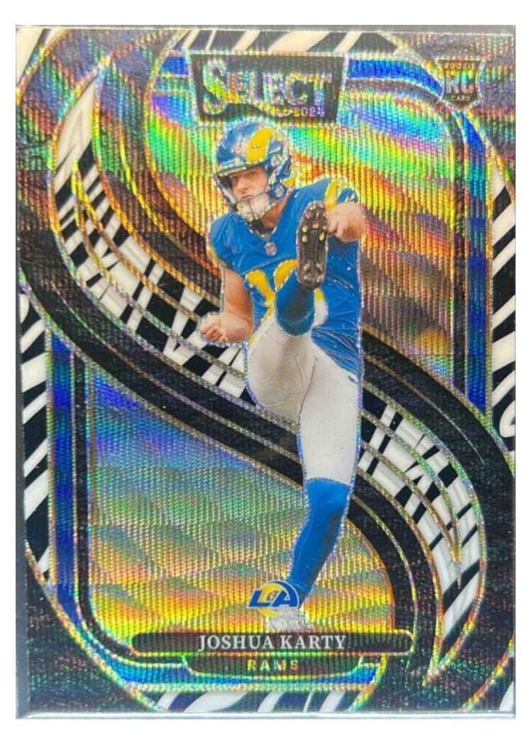 2024 Panini Select Base Set Joshua Karty Zebra Prizm #164 card