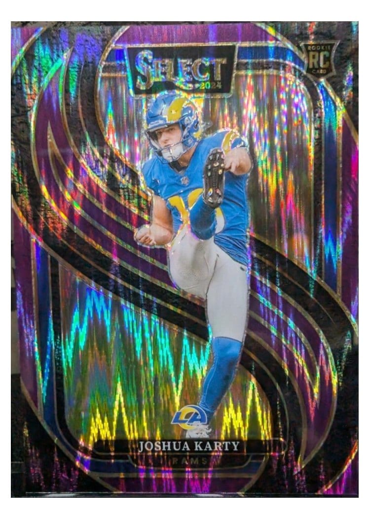 2024 Panini Select Base Set Joshua Karty Purple Prizm Shock #164 card