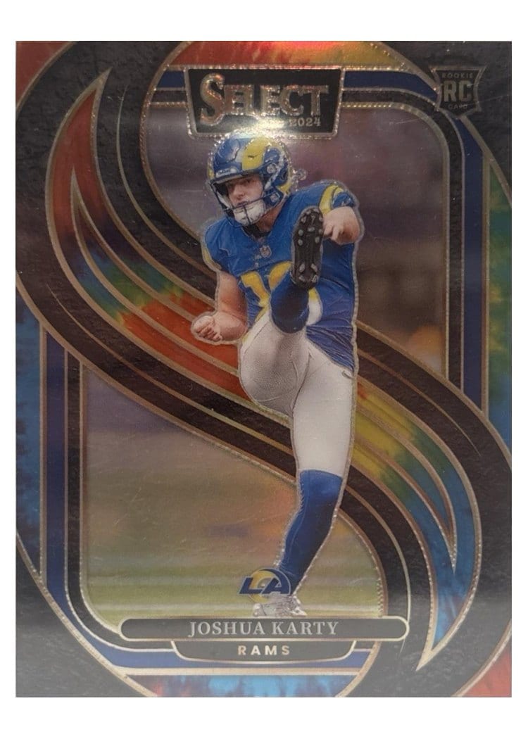 2024 Panini Select Base Set Joshua Karty Tie-Dye Prizm #164 card