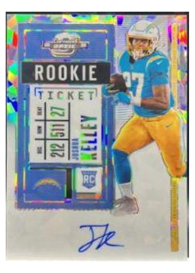 2020 Panini Contenders Optic Base Set Joshua Kelley Autograph Cracked Ice #134 card