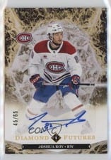 2024-25 Upper Deck Black Diamond Diamond Futures Autograph Parallel Joshua Roy #BDF-JR card