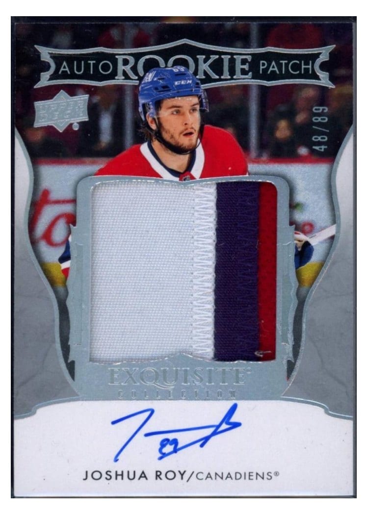2024 Upper Deck The Cup Exquisite Collection Rookie Auto Patch Joshua Roy #EC-JR card