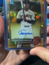 2025 Bowman Chrome Sapphire Edition Prospect Autographs Josuar Gonzalez #CPSA-JG card