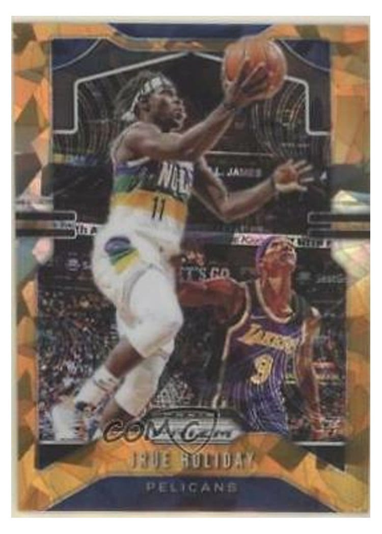 2019-20 Panini Prizm Base Set Jrue Holiday Orange Prizm #170 card