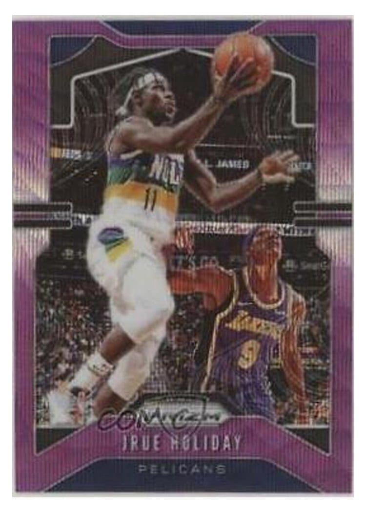 2019-20 Panini Prizm Base Set Jrue Holiday Purple Wave Prizm #170 card