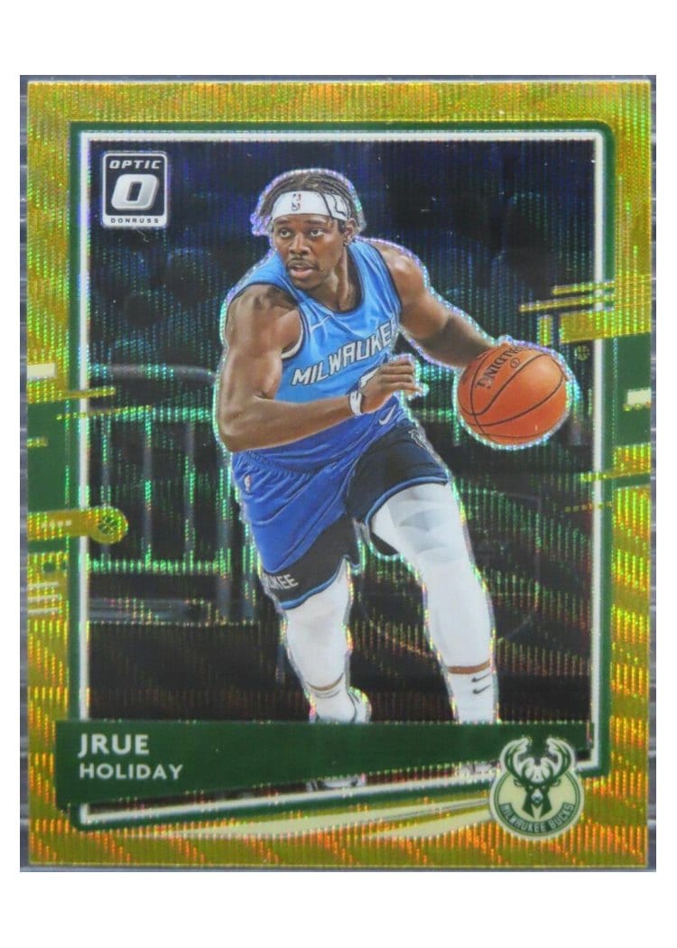 2020-21 Donruss Optic Base Set Jrue Holiday Gold Wave #106 card