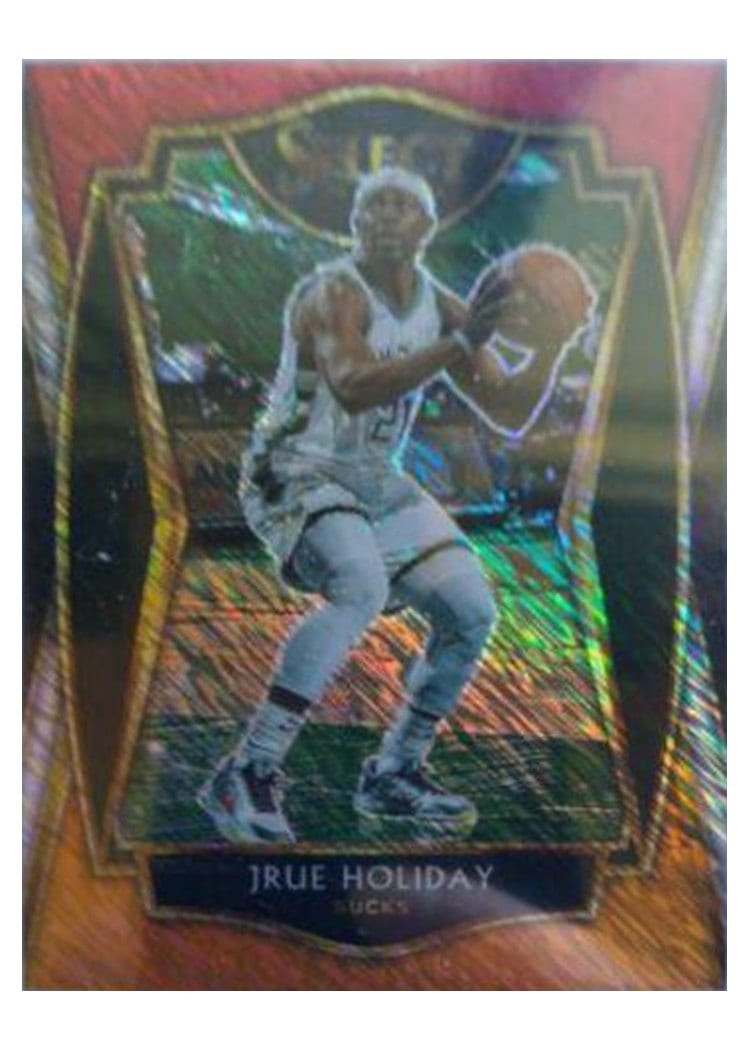 2020-21 Panini Select Base Set Jrue Holiday Red White Orange Shimmer #118 card