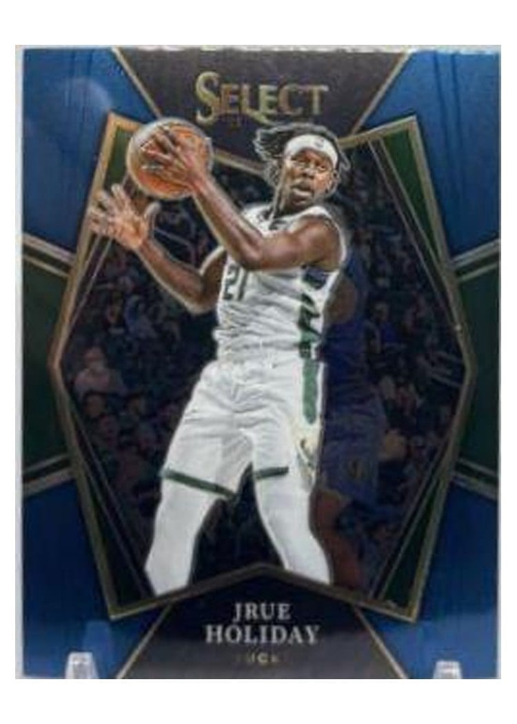 2021-22 Panini Select Base Set Jrue Holiday Blue Prizm #163 card