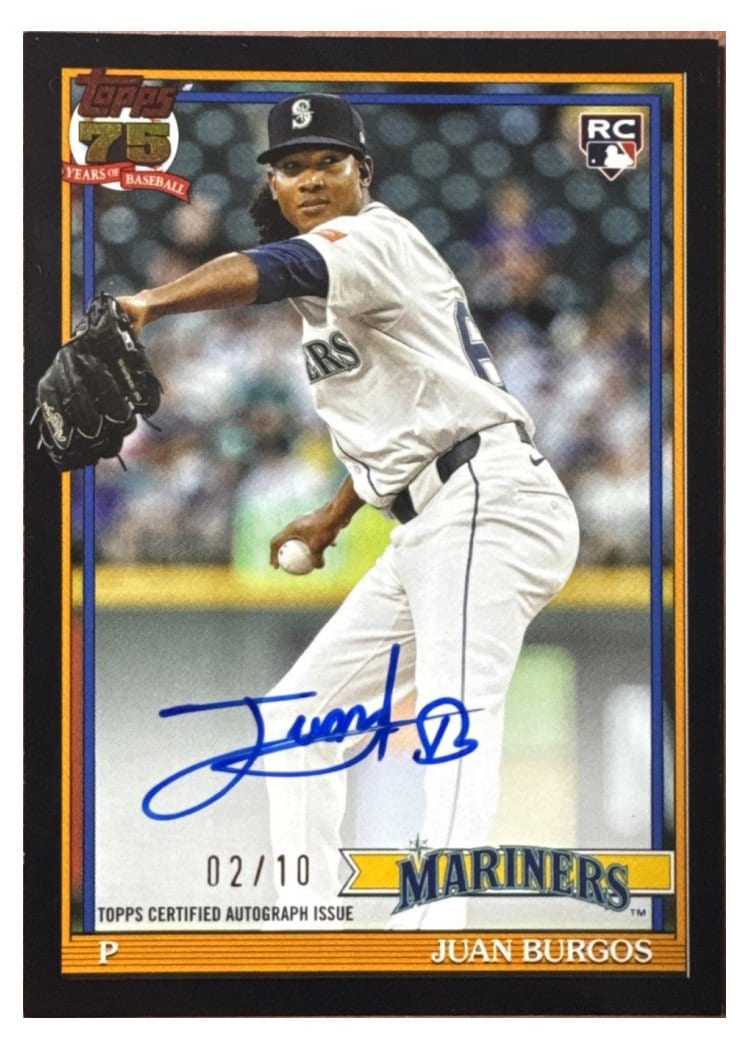 2026 Topps 1991 Topps Autographs Juan Burgos Black #91A-JUA card