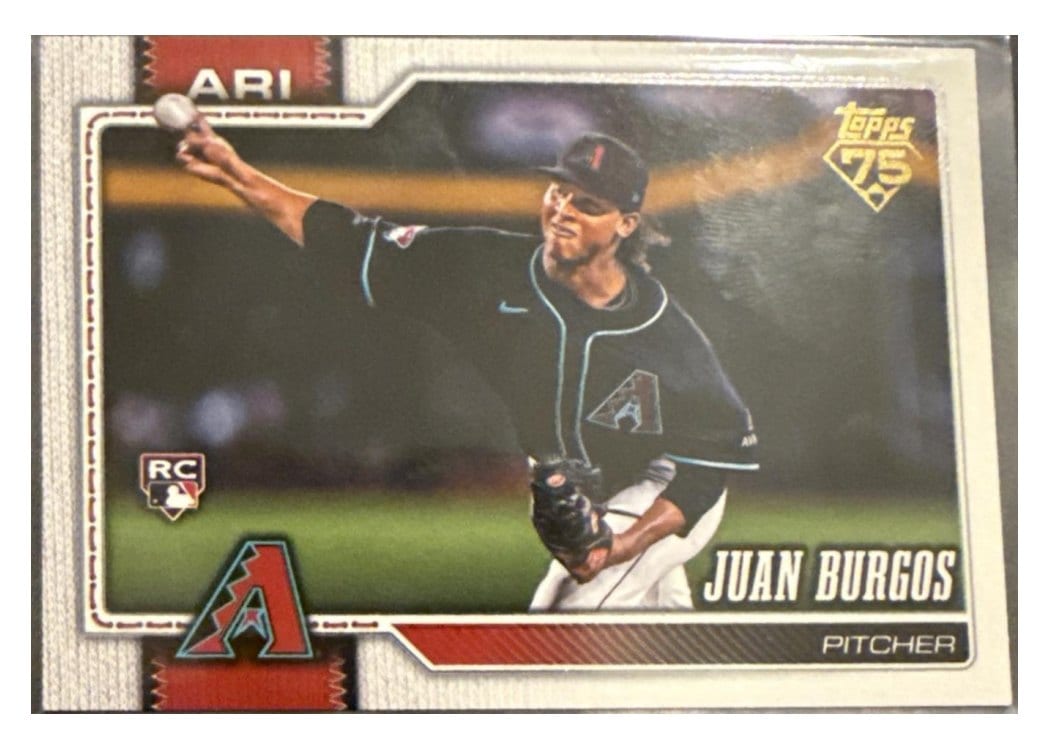 2026 Topps Base Set Juan Burgos Golden Mirror Variation #102