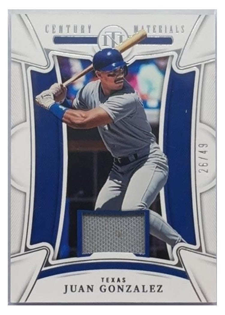2023 Panini National Treasures Century Materials Juan Gonzalez #23 card