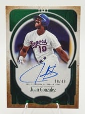 2026 Topps Tier One Prime Performers Autographs Juan Gonzalez #PPA-JG card
