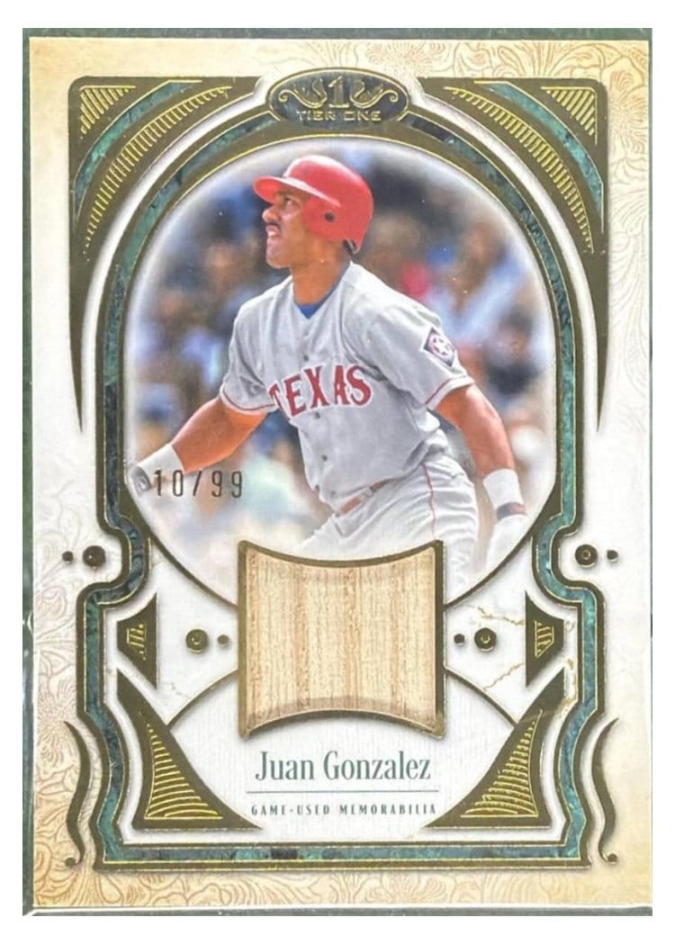 2026 Topps Tier One Tier One Talent Relics Juan Gonzalez #T1TR-JG card