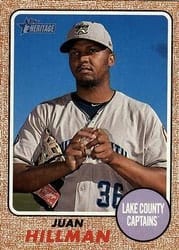 2017 Topps Heritage Minor League Base Set Juan Hillman #152 card