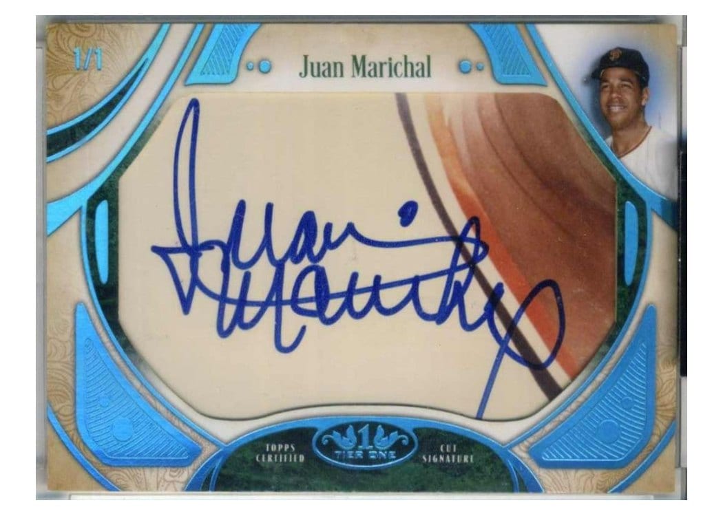 2026 Topps Tier One Cut Signatures Juan Marichal #T1CS-JMA card