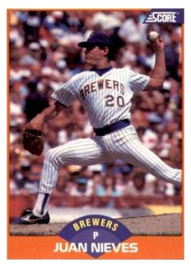 1989 Score Juan Nieves #410 card