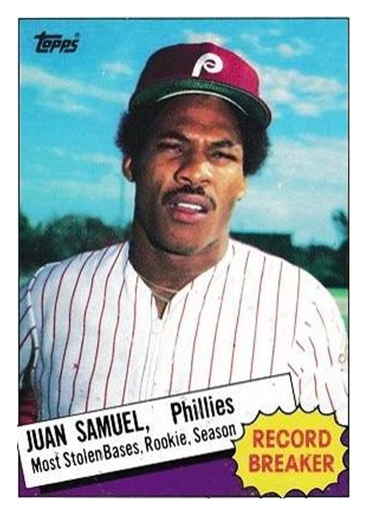 1985 Topps Juan Samuel #8 card
