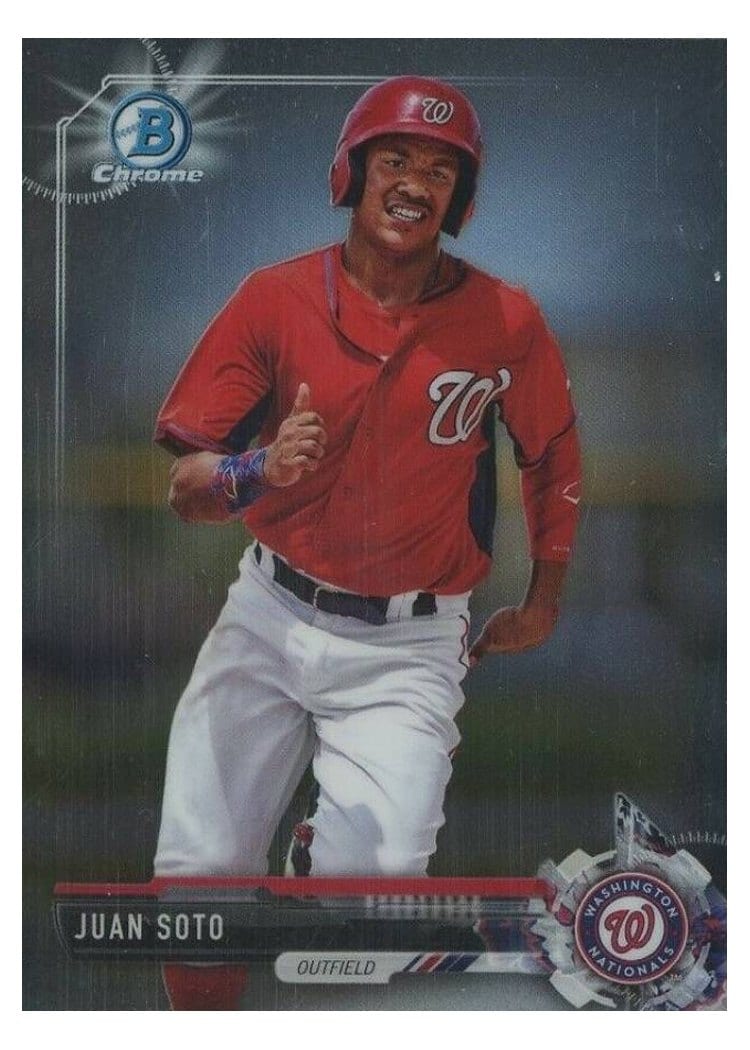 2017 Bowman Chrome Prospects Juan Soto #BCP180 card