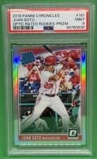 2018 Panini Chronicles Donruss Optic Rated Rookies Juan Soto #181 card