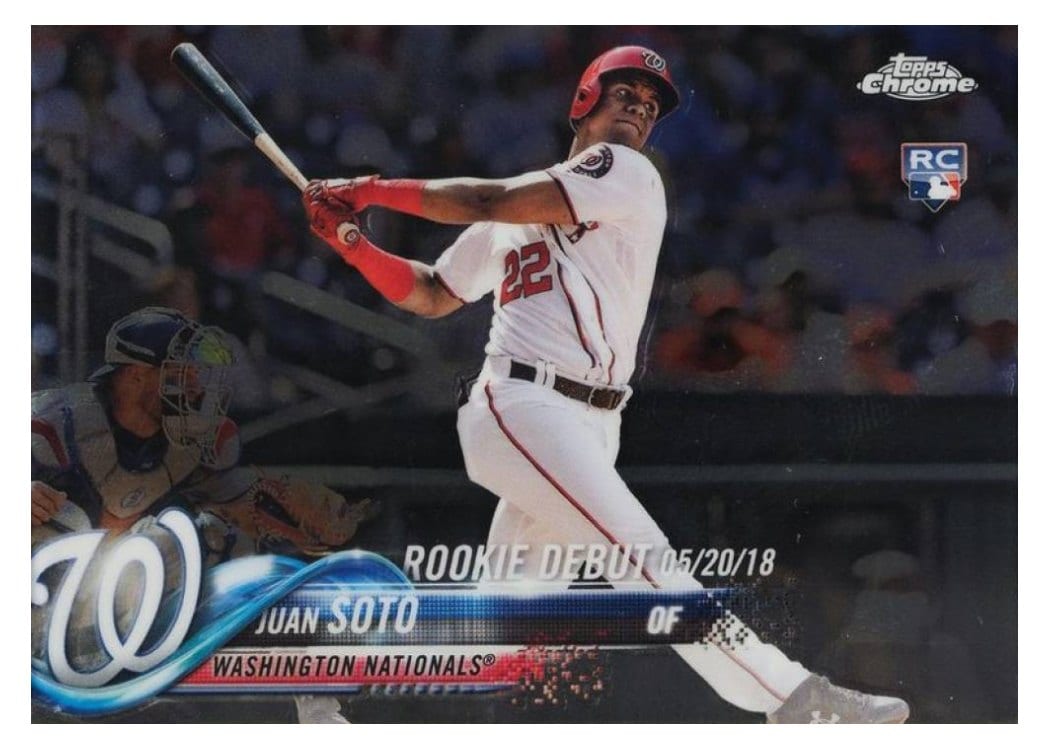 2018 Topps Chrome Update Base Set Juan Soto #HMT98 card