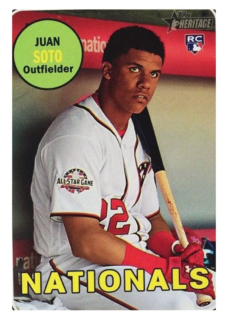 2018 Topps Heritage Base Set Juan Soto #502 card