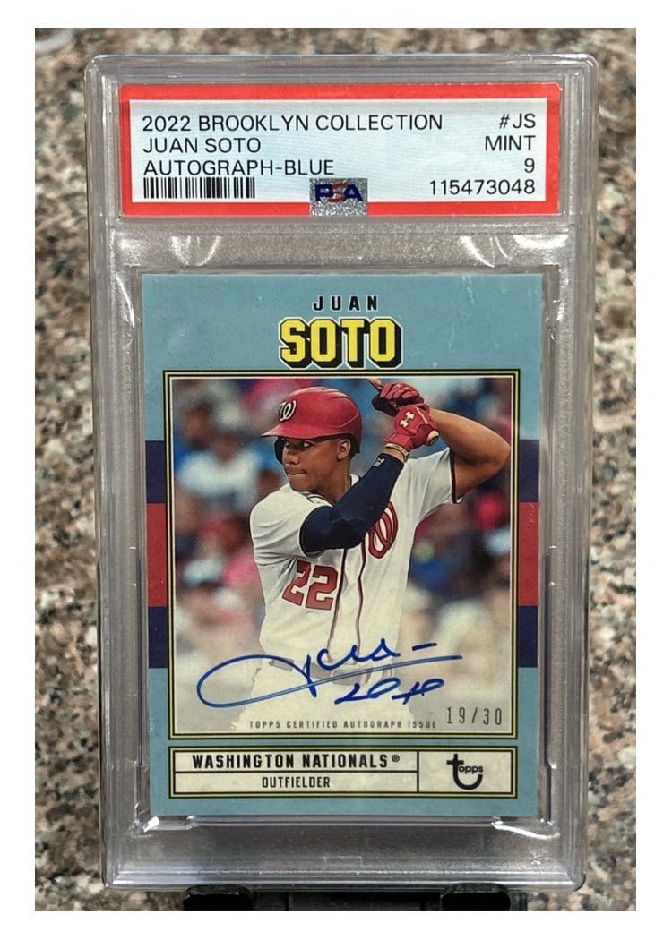 2022 Topps Brooklyn Collection Autographs Juan Soto #AC-JS card