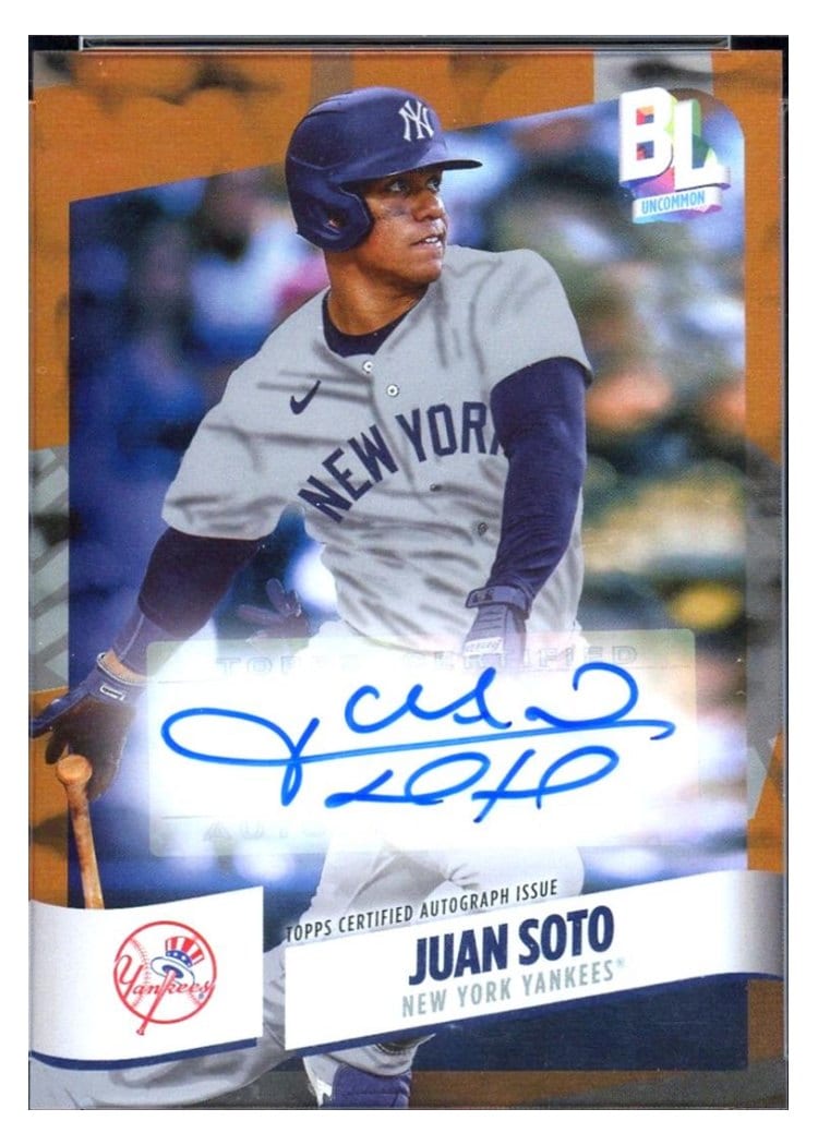 2024 Topps Big League Electric Orange Autographs Common Juan Soto #BEF-JS card