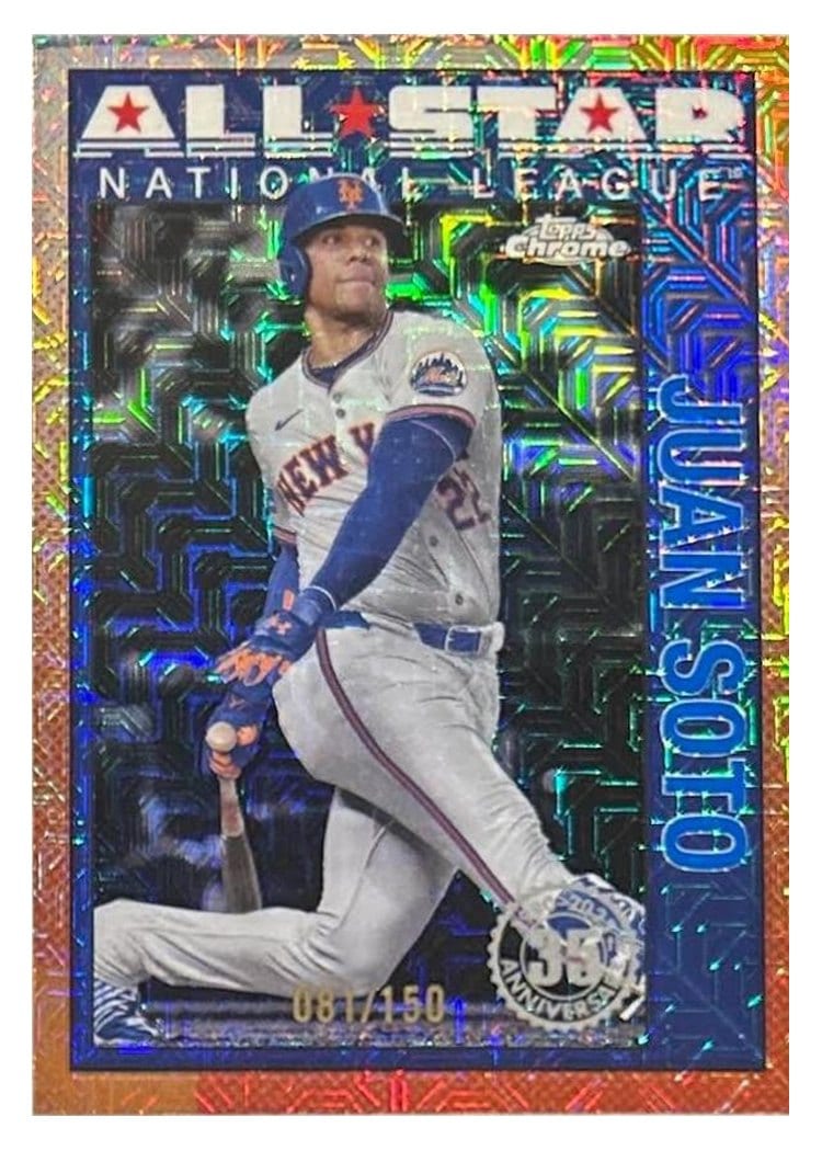 2025 Topps 1990 Topps Baseball All Stars Chrome Refractor Juan Soto #90ASC-23 card