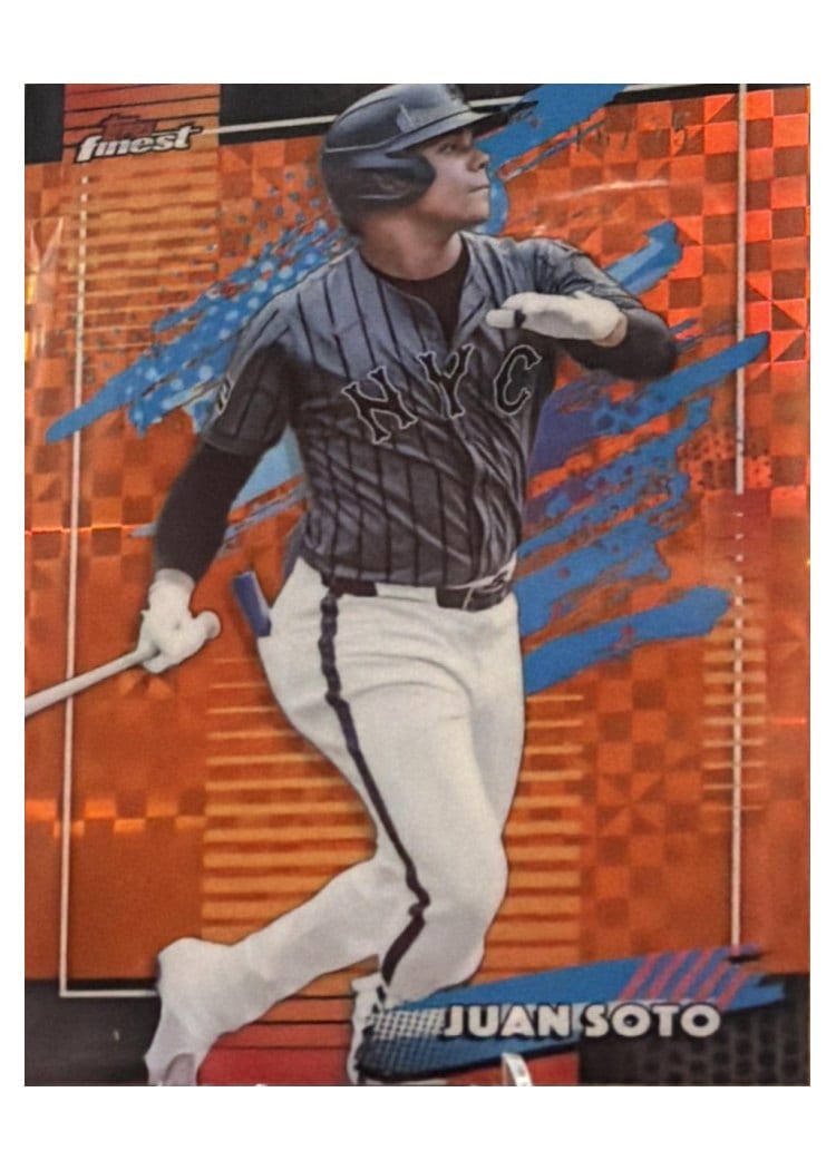 2026 Topps Finest Juan Soto Orange X-Fractor #119 card