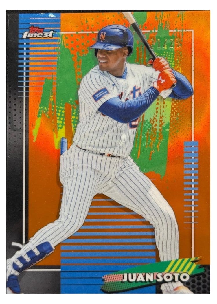 2026 Topps Finest Juan Soto Orange Refractor #18 card