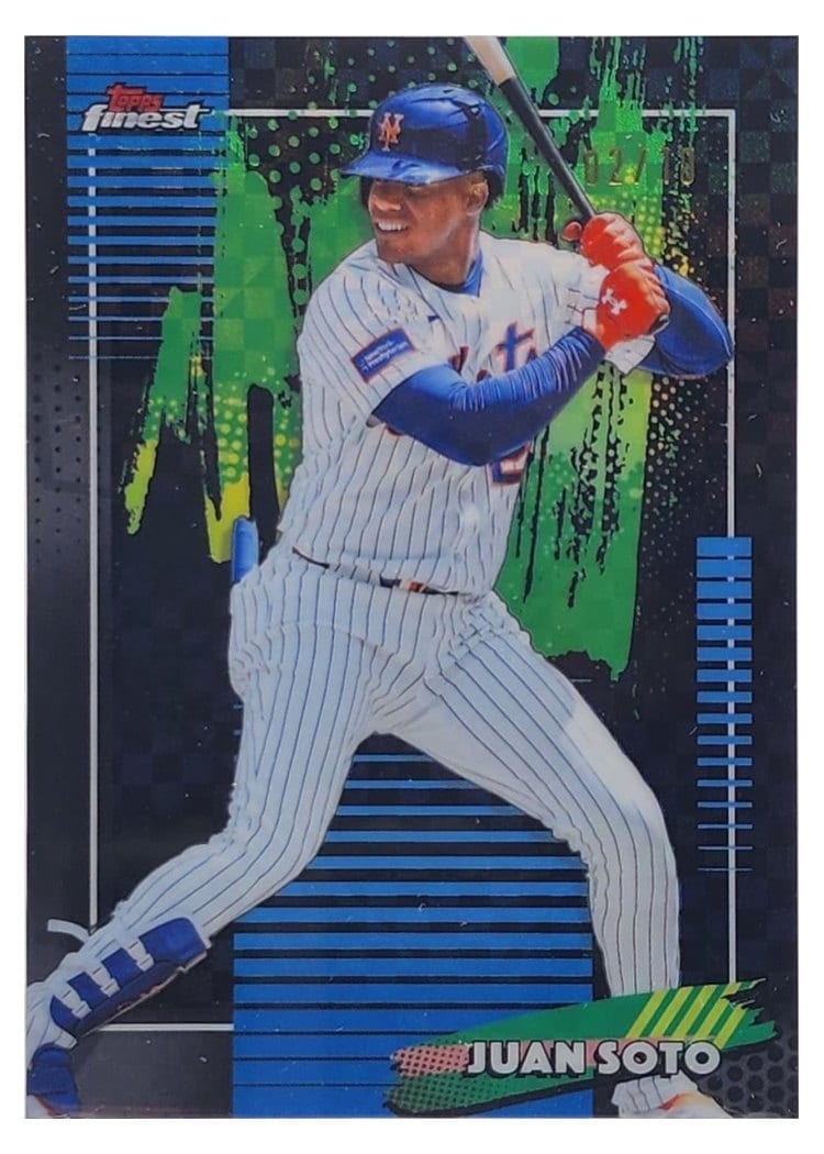 2026 Topps Finest Juan Soto Black X-Fractor #18 card