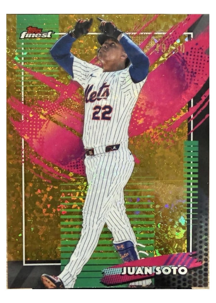 2026 Topps Finest Juan Soto Gold Mini Diamond Refractor #247 card