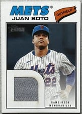 2026 Topps Heritage Real One Relics Juan Soto #ROR-JS card