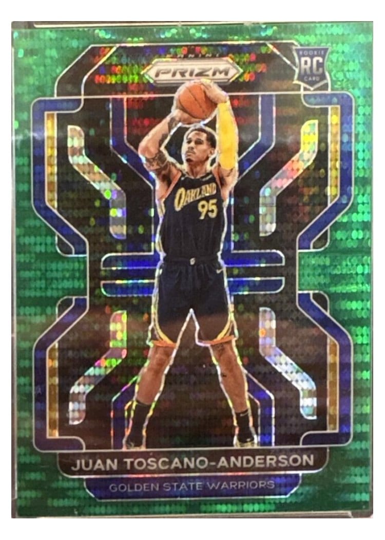 2021-22 Panini Prizm Base Set Juan Toscano-Anderson Green Pulsar Prizm #295 card