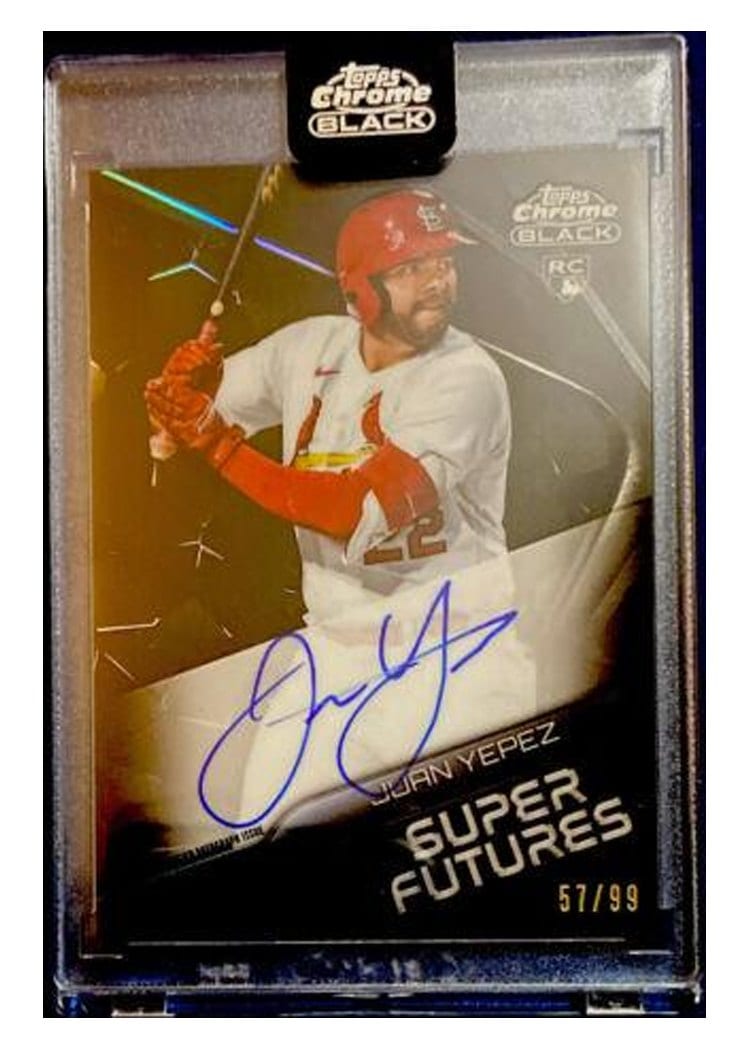 2022 Topps Chrome Black Super Futures Autographs Juan Yepez #SFA-JY card