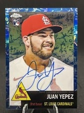 2022 Topps Chrome Platinum Anniversary Autographs Juan Yepez #CPA-JY card