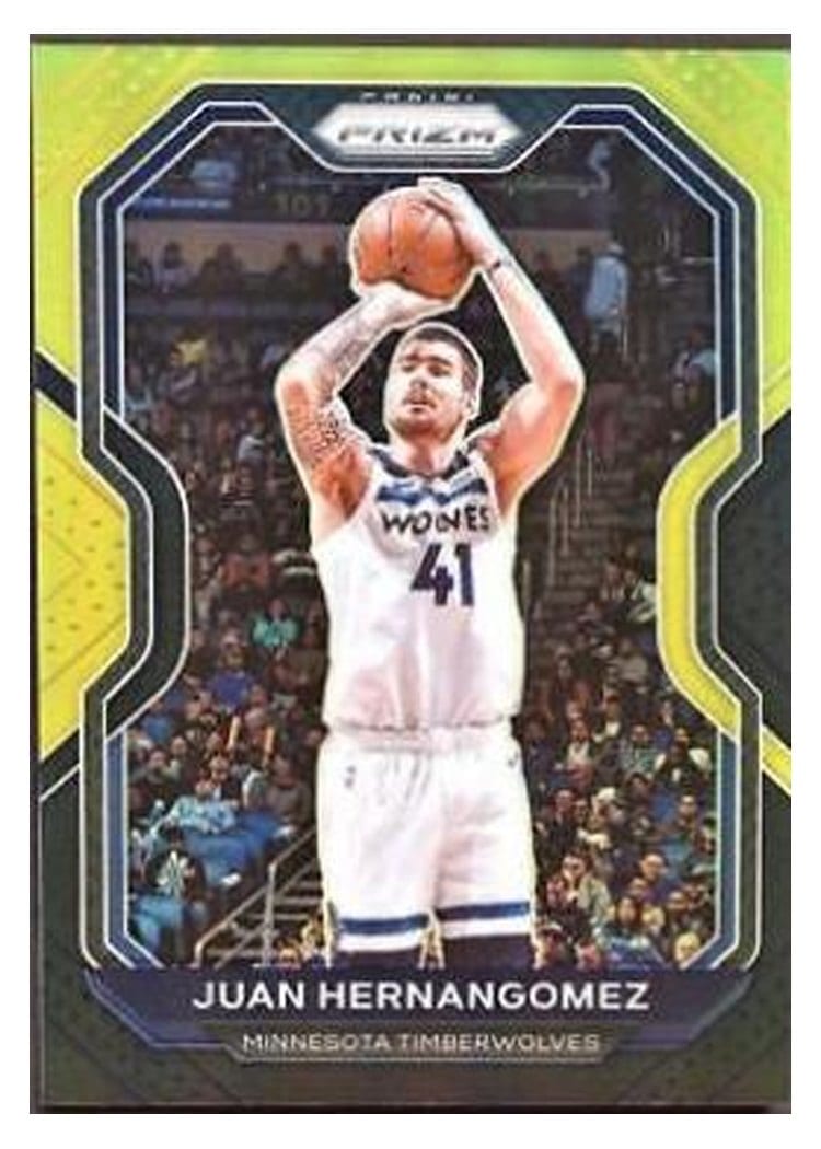 2020-21 Panini Prizm Base Set Juancho Hernangomez Black Gold Prizm #192 card