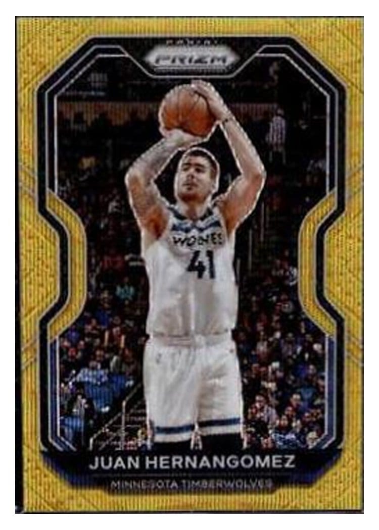 2020-21 Panini Prizm Base Set Juancho Hernangomez Gold Wave Prizm #192 card