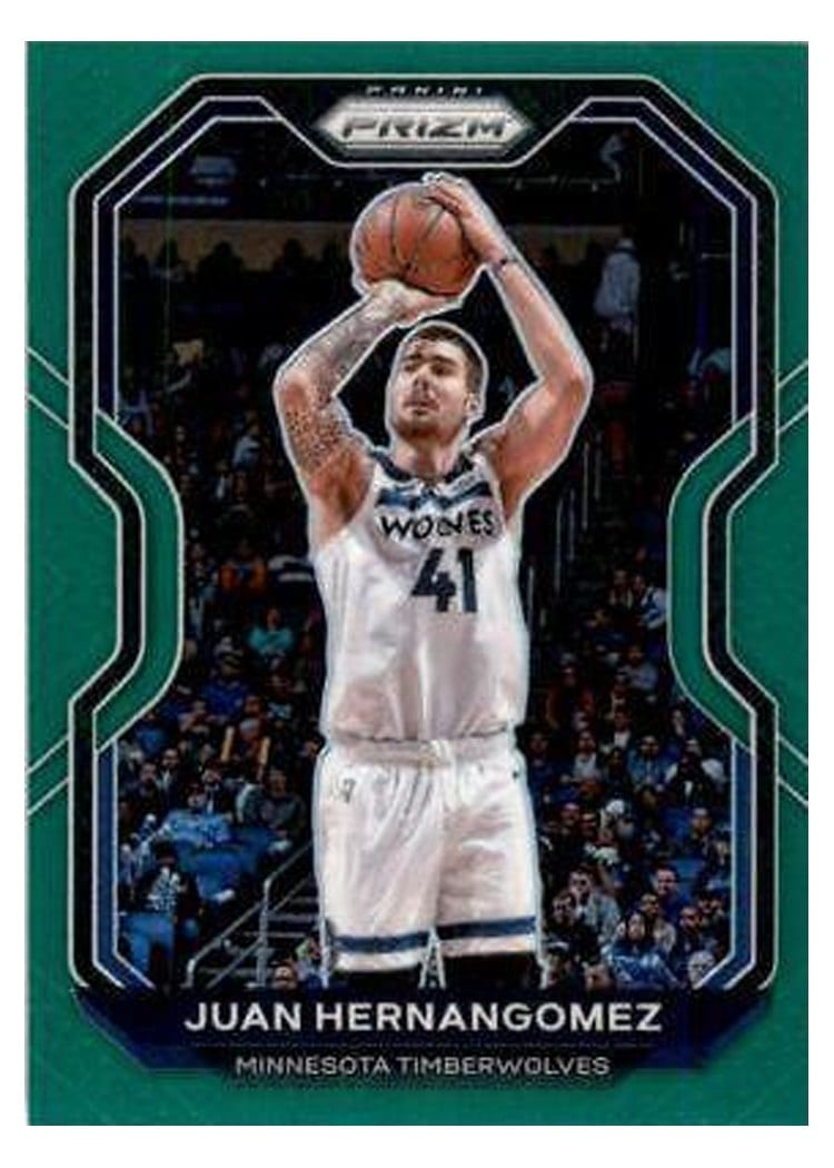 2020-21 Panini Prizm Base Set Juancho Hernangomez Green Prizm #192 card