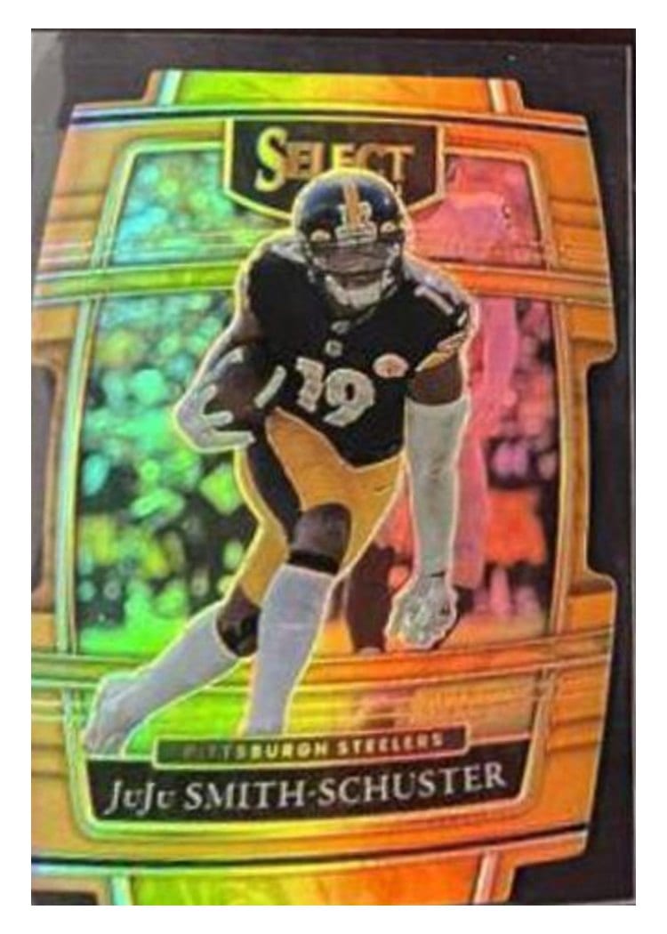 2021 Panini Select Base Set JuJu Smith-Schuster Orange Die Cut #29 card