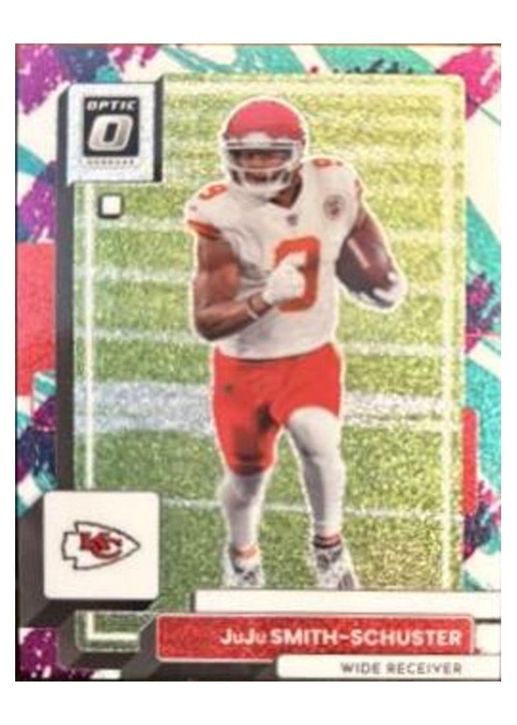 2022 Donruss Optic Base Set JuJu Smith-Schuster Purple #96 card