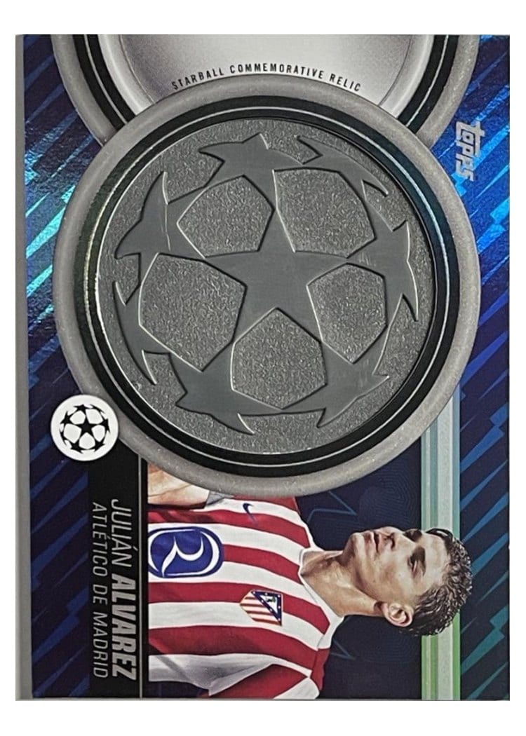 2025-26 Topps UEFA Club Competitions Starball Commemorative Relics Julián Alvarez #SCR-JA card