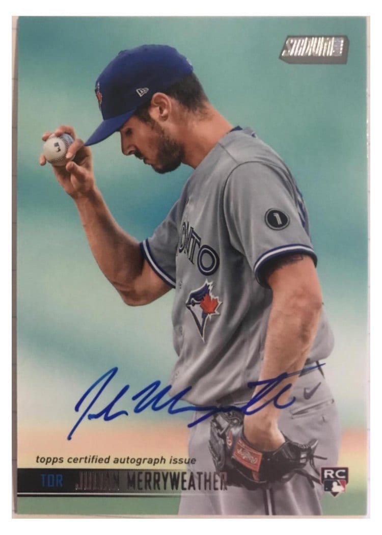 2021 Stadium Club Autographs Julian Merryweather #SCBA-JM card
