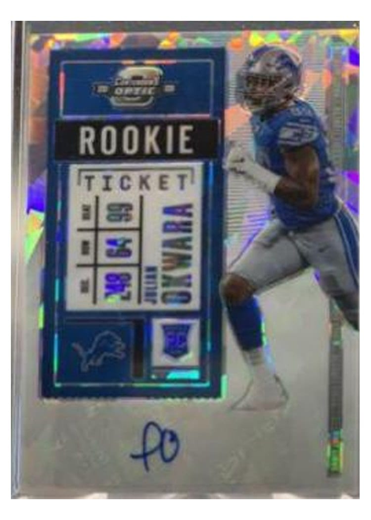 2020 Panini Contenders Optic Base Set Julian Okwara Autograph Cracked Ice #169