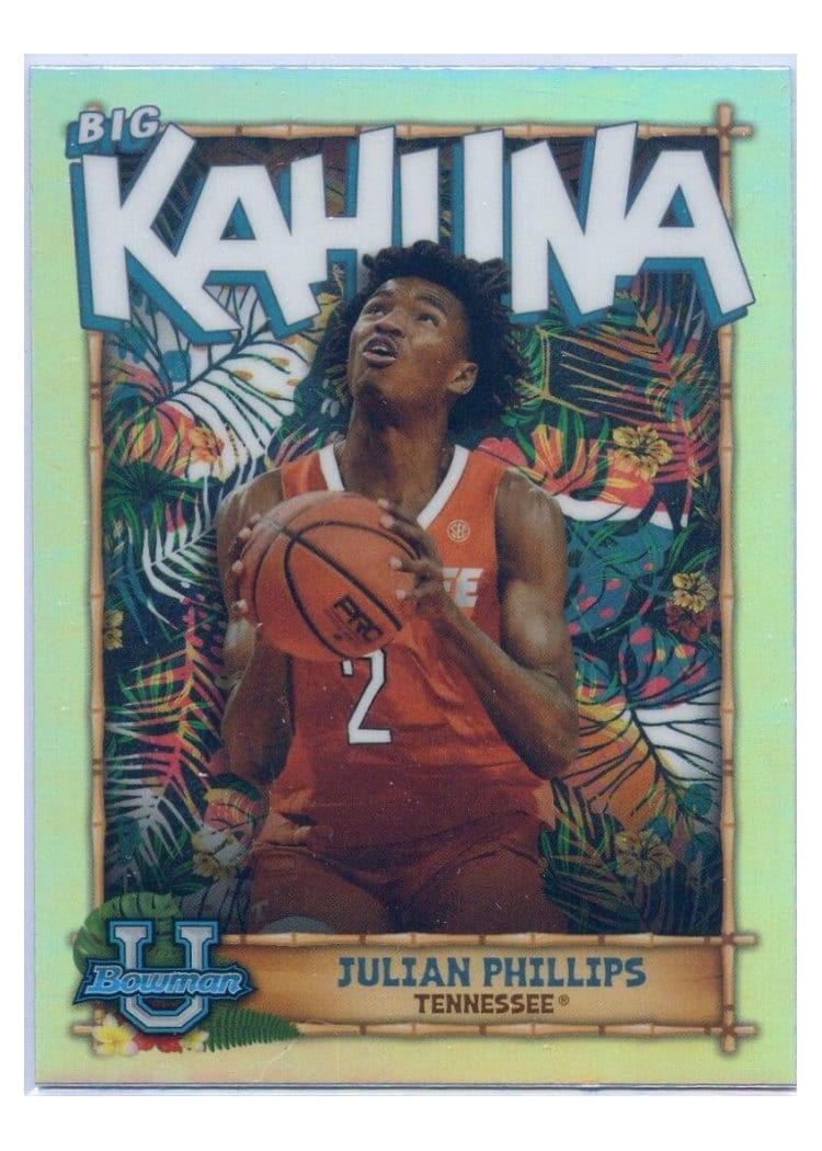 2022-23 Bowman University Chrome The Big Kahuna Autographs Julian Phillips #TBK-9 card